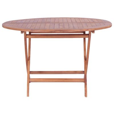 vidaXL tömör tíkfa összecsukható kerti asztal 120 x 75 cm