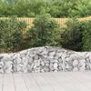 vidaXL íves horganyzott vas gabion kosár 400x30x60/80 cm