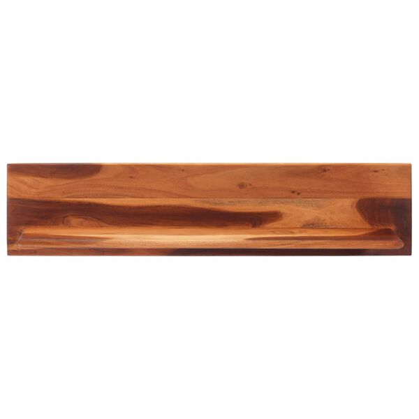 vidaXL 2 darab tömör akácfa fali polc 112 x 20 x 26 cm