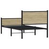 vidaXL sonoma tölgy színű fém ágykeret matrac nélkül 90 x 200 cm