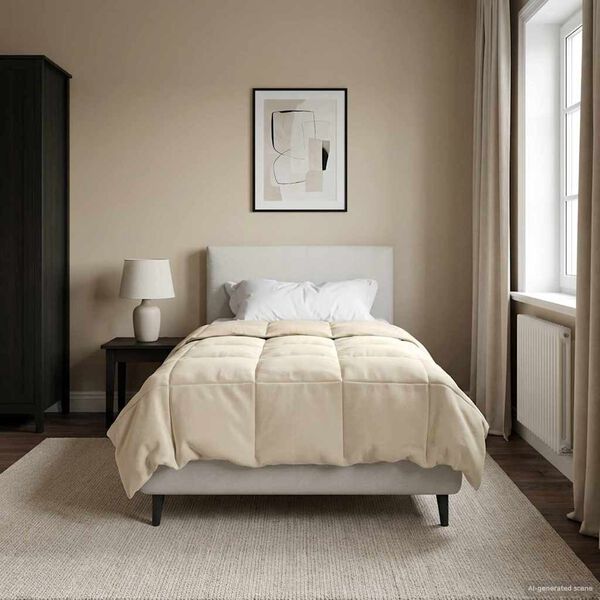 vidaXL T&eacute;li takar&oacute; S&ouml;v&eacute;nyes Kr&eacute;m 135 x 200 cm Mikrosz&aacute;l