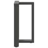 vidaXL 2 db antracitsz&uuml;rke, T-alak&uacute; ac&eacute;l &eacute;tkezőasztal l&aacute;b 60x35x(72-73) cm