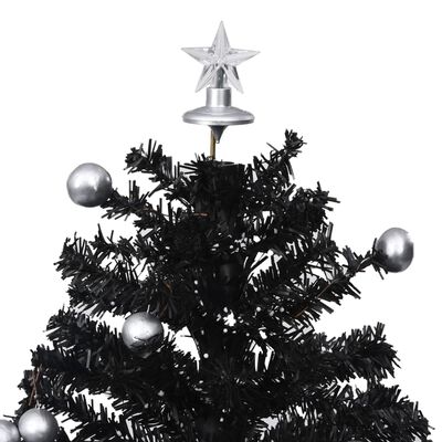 vidaXL fekete PVC havazó karácsonyfa ernyő alakú talppal 75 cm