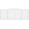 vidaXL 8 db íves horganyzott vas gabion kosár 400x30x140/160 cm