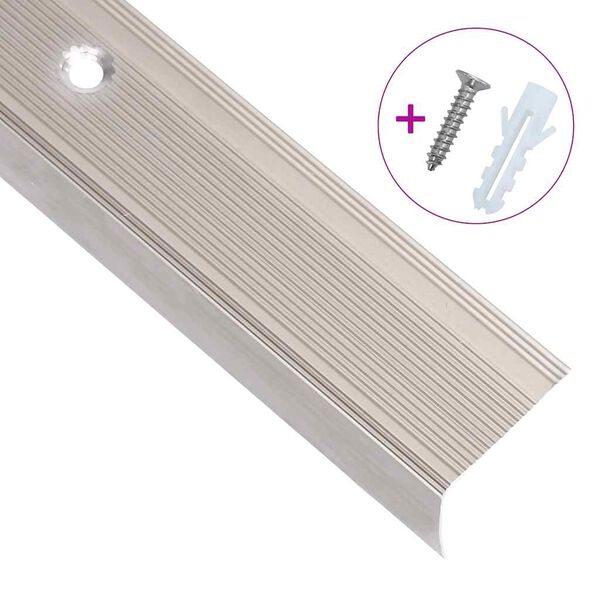 vidaXL 5 db pezsgősz&iacute;nű L-alak&uacute; alum&iacute;nium l&eacute;pcső&eacute;lv&eacute;dő 90 cm