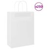 vidaXL 250 db feh&eacute;r pap&iacute;rzacsk&oacute;k foganty&uacute;kkal 26x12x35 cm