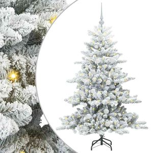 vidaXL Műanyag Hajtogat&oacute;s Kar&aacute;csonyfa Feh&eacute;r 150 cm PVC &eacute;s Ac&eacute;l