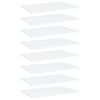 vidaXL 8 db feh&eacute;r forg&aacute;cslap k&ouml;nyvespolc 60 x 40 x 1,5 cm