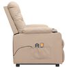 vidaXL krémszínű szövet felállást segítő masszázsfotel