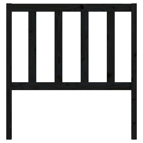 vidaXL fekete t&ouml;m&ouml;r fenyőfa &aacute;gyfejt&aacute;mla 106 x 4 x 100 cm