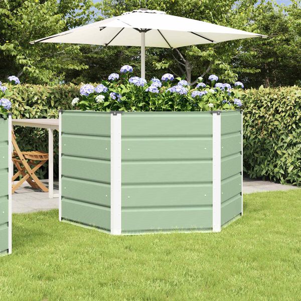 vidaXL N&ouml;v&eacute;nytart&oacute; Pasztell Z&ouml;ld 129 x 129 x 75 cm Ac&eacute;l