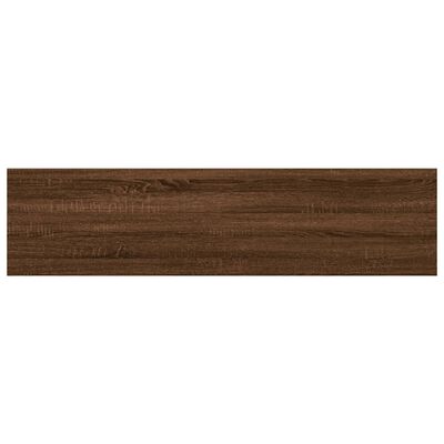 vidaXL 4 db barna tölgy színű szerelt fa fali polc 40 x 10 x 1,5 cm