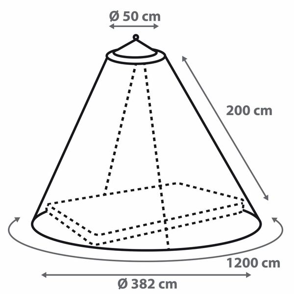Bo-Camp kétszemélyes kerek szúnyogháló