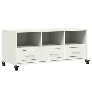 vidaXL feh&eacute;r ac&eacute;l TV-szekr&eacute;ny 100,5 x 39 x 43,5 cm