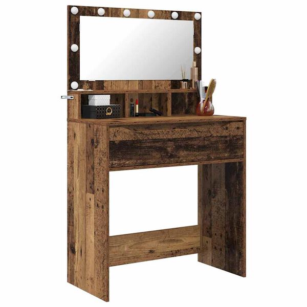 vidaXL H&aacute;l&oacute;szobai &Ouml;lt&ouml;zk&ouml;dő Asztalok &Ouml;reg fa 80 x 39,6 x 135 cm