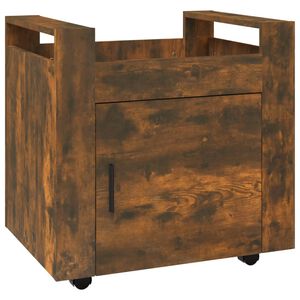 vidaXL f&uuml;st&ouml;s t&ouml;lgy sz&iacute;nű szerelt fa asztal-kocsi 60 x 45 x 60 cm