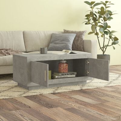 vidaXL betonszürke szerelt fa dohányzóasztal 102x 50 x 45 cm