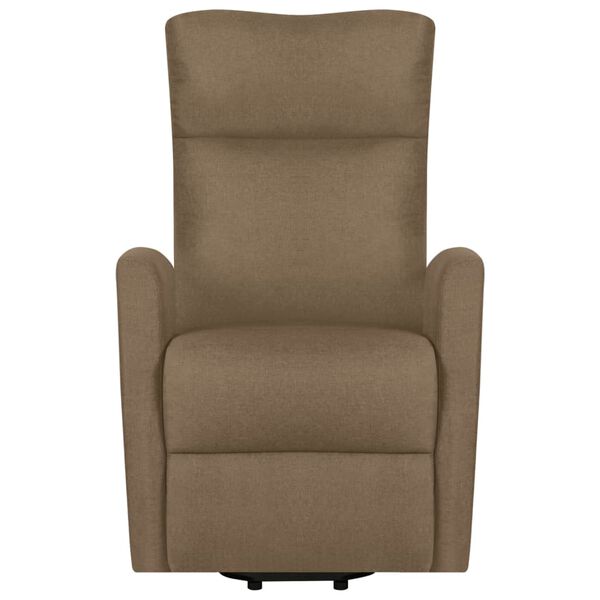 vidaXL tópszínű szövet felállást segítő masszázsfotel