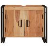 vidaXL Mosd&oacute;kagyl&oacute; szekr&eacute;ny ajt&oacute;val Barna 71 x 33 x 58 cm T&ouml;m&ouml;r Ak&aacute;cfa
