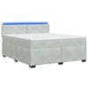 vidaXL Boxspring &aacute;gy matraccal &eacute;s LED-del Vil&aacute;gossz&uuml;rke 140 x 200 cm