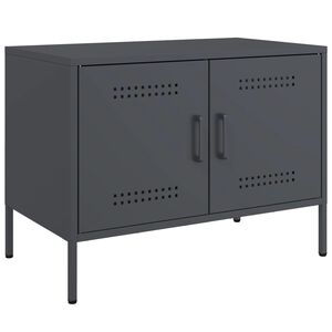 vidaXL antracitsz&uuml;rke ac&eacute;l TV-szekr&eacute;ny 68 x 39 x 50,5 cm
