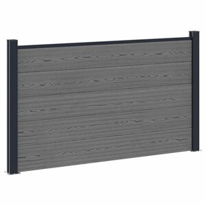 vidaXL Ker&iacute;t&eacute;s K&eacute;szlet 180 x 105 cm WPC &eacute;s Alum&iacute;nium Sz&uuml;rke