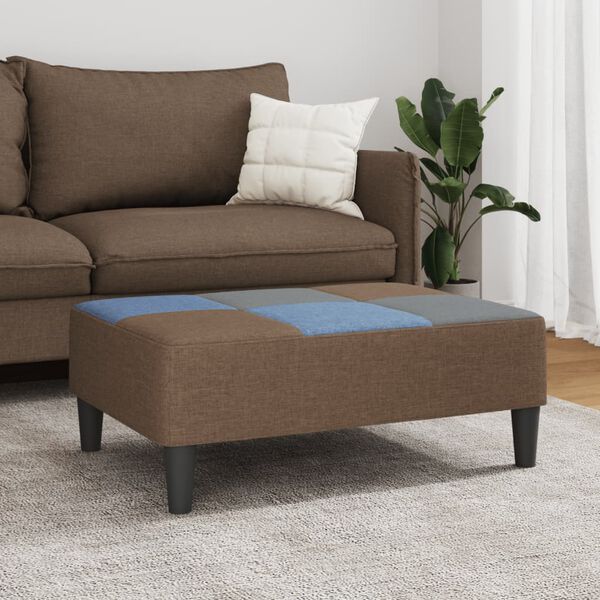 vidaXL foltvarrott szövet lábzsámoly 77x55x31 cm