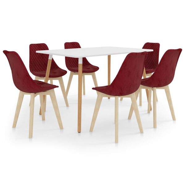 vidaXL 7 r&eacute;szes bord&oacute; &eacute;tkezőszett