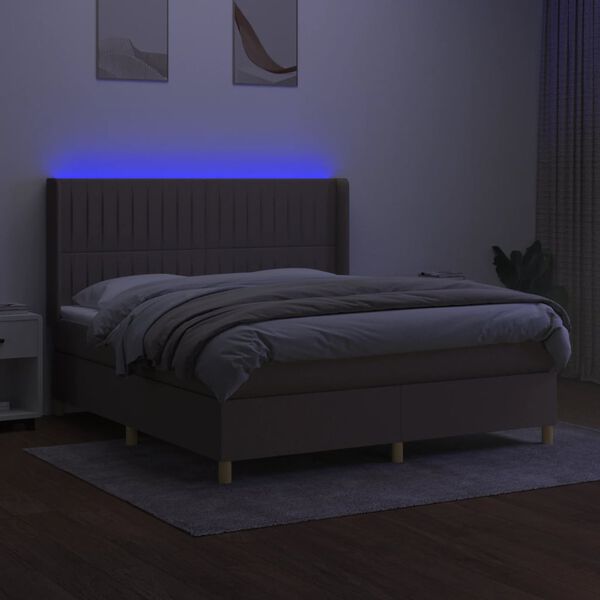 vidaXL t&oacute;psz&iacute;nű sz&ouml;vet rug&oacute;s &eacute;s LED-es &aacute;gy matraccal 160x200 cm