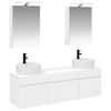 vidaXL F&uuml;rdőszobai Szekr&eacute;ny Szett 5 pcs Feh&eacute;r 50 x 14,5 x 70 cm