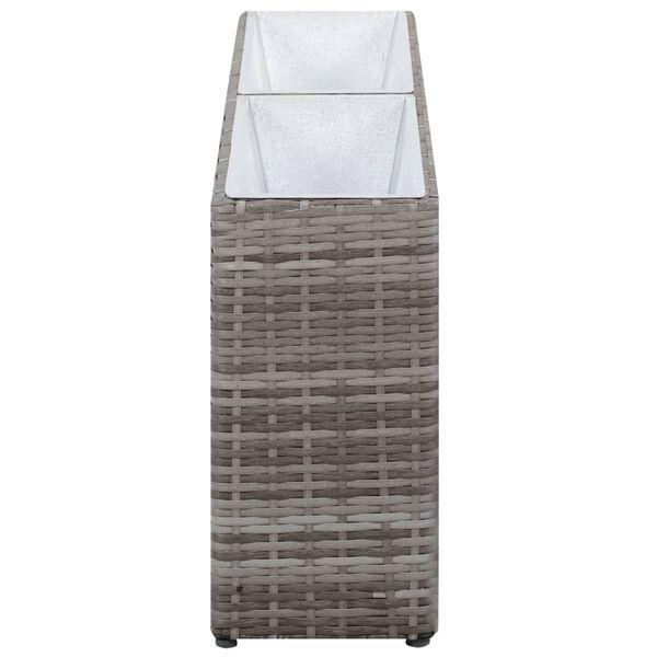 vidaXL sz&uuml;rke polyrattan kerti magas&aacute;gy&aacute;s 2 kasp&oacute;val 90 x 20 x 40 cm