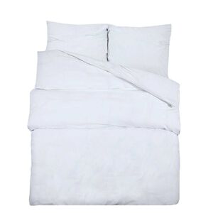 vidaXL feh&eacute;r pamut &aacute;gyneműhuzat-garnit&uacute;ra 200 x 200 cm
