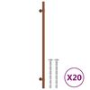 vidaXL 20 db bronz rozsdamentes ac&eacute;l szekr&eacute;nyfoganty&uacute; 320 mm