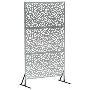 vidaXL Mag&aacute;nszf&eacute;ra K&eacute;pernyő 100 x 50 x 180 cm Horganyzott Ac&eacute;l Ez&uuml;st