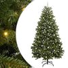 vidaXL Mű kar&aacute;csonyfa 270 cm 300 LED Meleg feh&eacute;r PVC &eacute;s Ac&eacute;l Z&ouml;ld