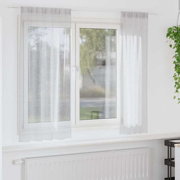 vidaXL Voile Függöny 2 pcs Világosszürke 175 x 140 cm Poliészter