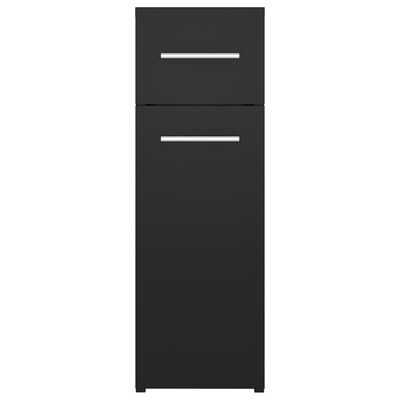 vidaXL fekete forgácslap patikaszekrény 20 x 45,5 x 60 cm