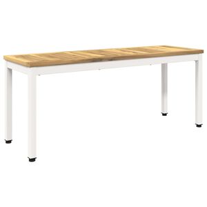 vidaXL Kerti pad 108,5 x 35 x 45 cm T&ouml;m&ouml;r Ak&aacute;cfa Feh&eacute;rre festett