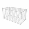 vidaXL horganyzott ac&eacute;l gabion kos&aacute;r 100 x 50 x 50 cm