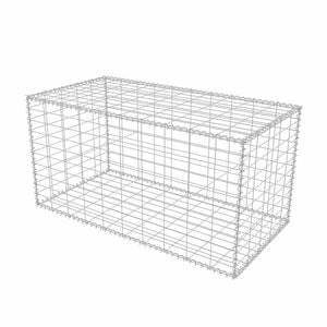 vidaXL horganyzott ac&eacute;l gabion kos&aacute;r 100 x 50 x 50 cm