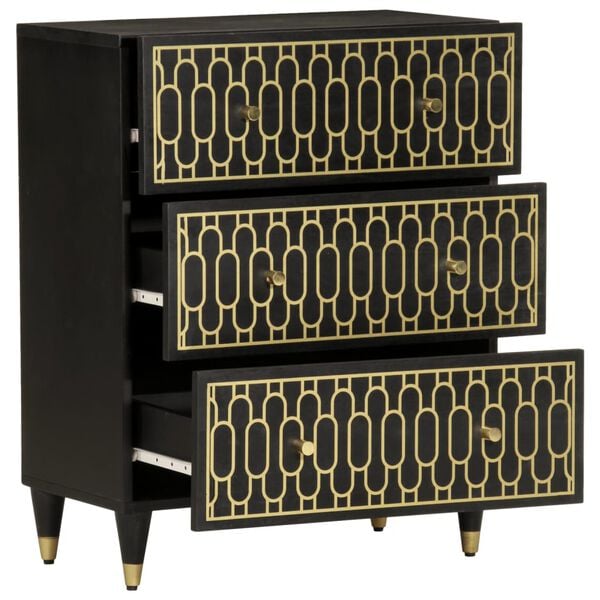 vidaXL tömör mangófa tálalószekrény 60 x 33 x 75 cm