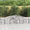 vidaXL 20 db &iacute;ves horganyzott vas gabion kos&aacute;r 400x30x60/80 cm