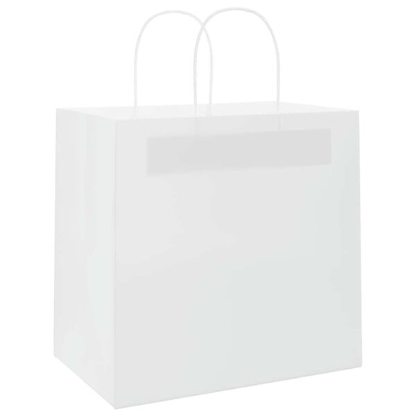 vidaXL 250 db feh&eacute;r pap&iacute;rzacsk&oacute;k foganty&uacute;kkal 26x17x25 cm
