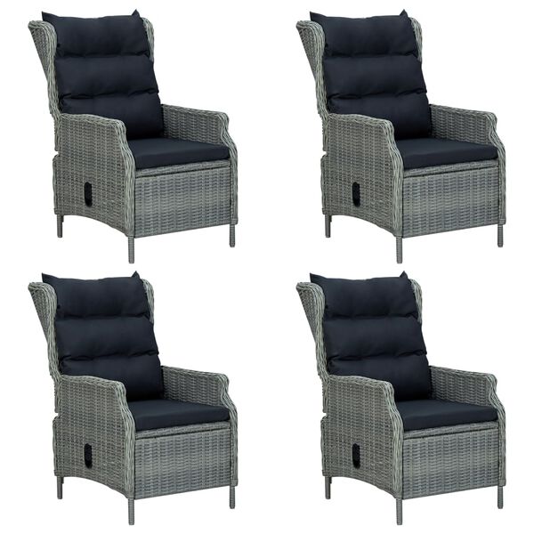 vidaXL 5 r&eacute;szes vil&aacute;gossz&uuml;rke kerti &eacute;tkezőgarnit&uacute;ra