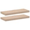 vidaXL 2 db szerelt fa f&uuml;ggőpolc 60 x 23,5 x 4 cm