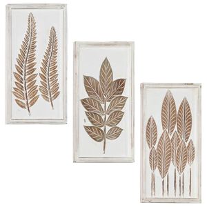 vidaXL Műv&eacute;szeti Dekor&aacute;ci&oacute; 3 db 40 x 40 x 1,5 cm M&eacute;rn&ouml;ki fa