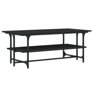 vidaXL fekete szerelt fa doh&aacute;nyz&oacute;asztal 100 x 50 x 40 cm