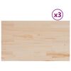 vidaXL 3 db t&ouml;m&ouml;r fenyőfa t&eacute;glalap alak&uacute; asztallap 80 x 47 x 1,7 cm