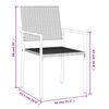 vidaXL 4 db fekete polyrattan kerti sz&eacute;k p&aacute;rn&aacute;val 54x62,5x89 cm