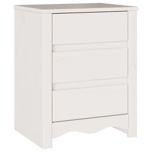 vidaXL Doh&aacute;nyz&oacute;asztal Drammen Feh&eacute;r 45 x 35 x 56 cm T&ouml;m&ouml;r fenyőfa